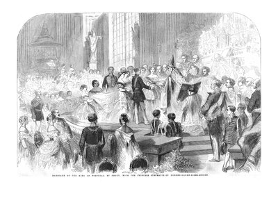 Äktenskap av kungen av Portugal, genom fullmakt, med prinsessan Stephanie, 1858 av Unbekannt