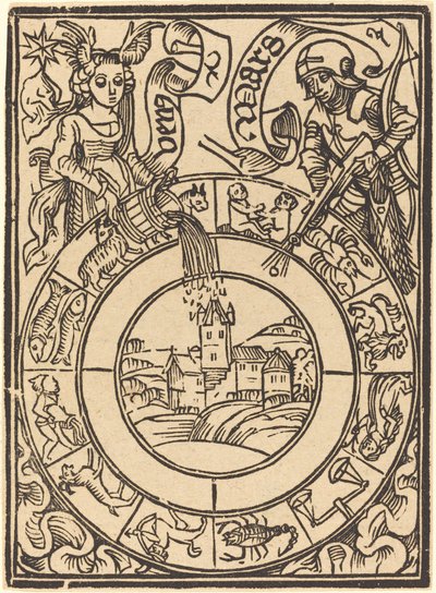 Mars och Venus, 1400-talet. av Unbekannt
