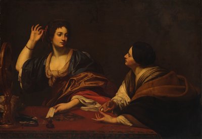 Martha skäller ut sin fåfänga syster Maria Magdalena, 1600-talet. av Unbekannt