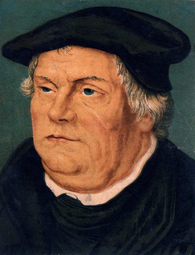 Martin Luther, tysk protestantisk reformator från 1500-talet, 1800-talet av Unbekannt