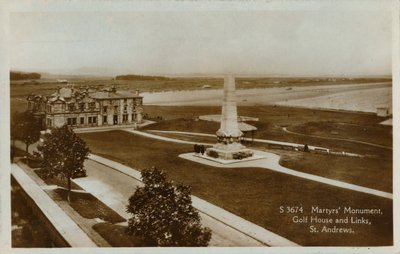 Martyrs Monument, Golf House and Links, St. Andrews, c1900. av Unbekannt
