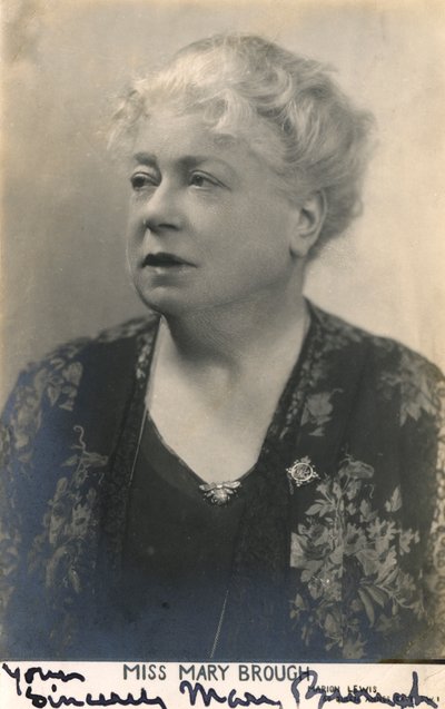 Mary Brough 1863-1834, engelsk skådespelerska, 1900-talet av Unbekannt