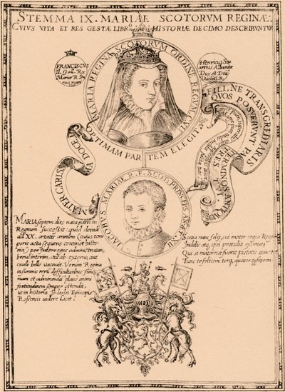 Mary, drottning av Skottland 1542-1587 och kung James VI och I 1566-1625, 1889 av Unbekannt