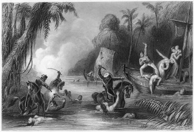 Massaker i båtarna utanför Cawnpore, 1857, c1860 av Unbekannt
