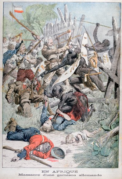 Massaker av en tysk garnison i Damaraland, sydvästra Afrika, 1903 av Unbekannt