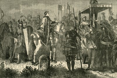 Matthias Corvinus och George Podiebrad i lägret före Spielberg, 1890. av Unbekannt