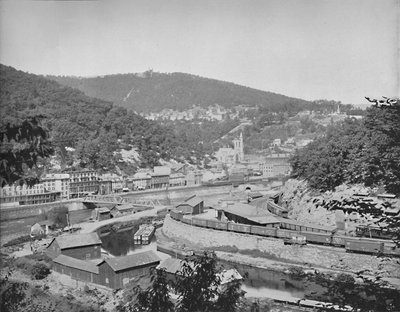 Mauch Chunk, Pennsylvania, visar Mount Pisgah, c1897. av Unbekannt