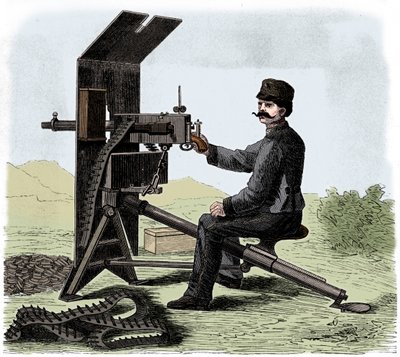 Maxim maskingevär, c1895. av Unbekannt