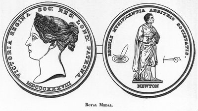Medalj som visar Sir Isaac Newton, engelsk matematiker av Unbekannt
