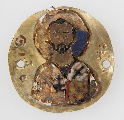 Medaljong av St. John Chrysostom, bysantinsk, 10-11-talet. av Unbekannt