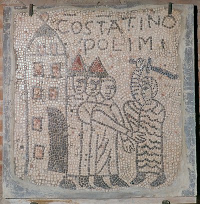 Medeltida mosaik av Konstantinopels säck, 500-talet av Unbekannt