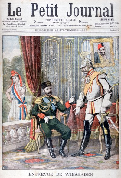Möte mellan tsar Nicholas II och Kaiser Wilhelm II, Wiesbaden, Tyskland, 1903 av Unbekannt