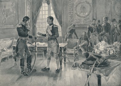 Möte mellan Napoleon och Tolstoj i Paris, 1807, 1896 av Unbekannt