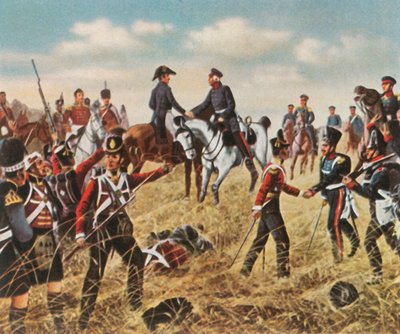 Möte mellan Wellington och Blücher i Waterloo, 18 juni 1815, 1936. av Unbekannt