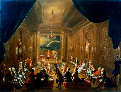 Frimurarlogens möte, Wien, 1700-talet av Unbekannt