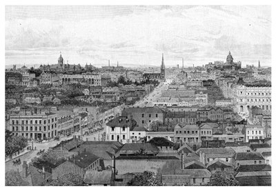 Melbourne blickar österut, Victoria, Australien, 1886 av Unbekannt