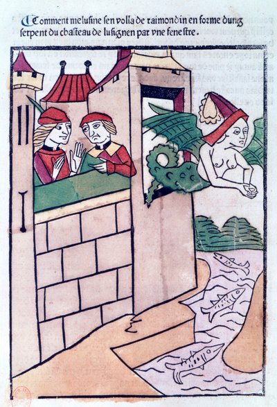 Melusine flyger bort, 1478 av Unbekannt