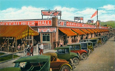Mexicali Beer Hall, The Longest Bar in the World, c1939 av Unbekannt