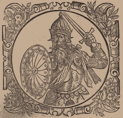 Mindaugas, kung av Litauen Från: Sarmatiae Europeae descriprio... av A. Guagnini, 1578 av Unbekannt