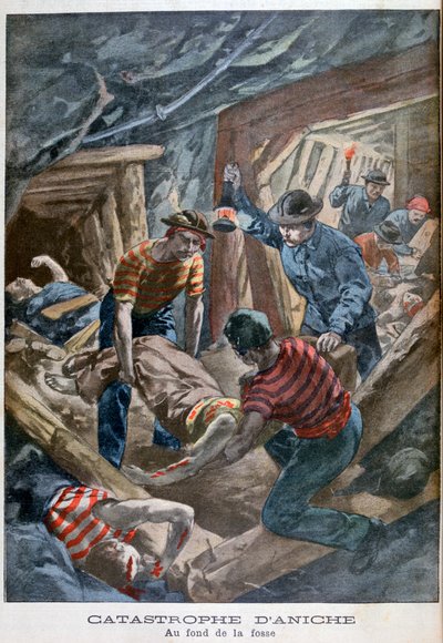 Minkollaps, Aniche, Frankrike, 1900 av Unbekannt