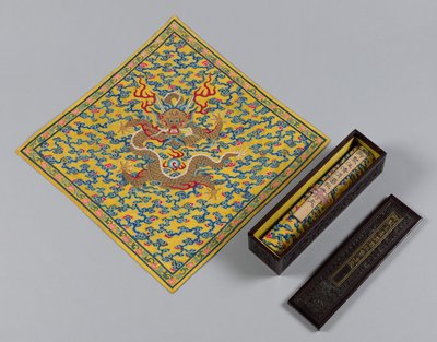 Blandning av klart och lerigt vatten vid korsningen av floderna Jing och Wei, 1736-95. av Unbekannt