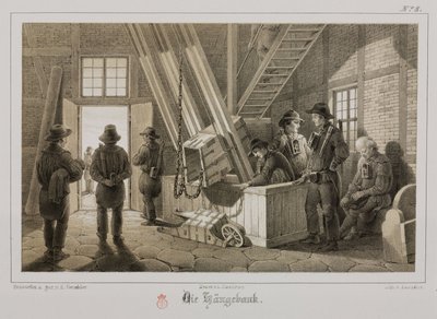 Gruvdrift, metallmalm Grophuvud av en gruva, Tyskland, ca 1851 av Unbekannt
