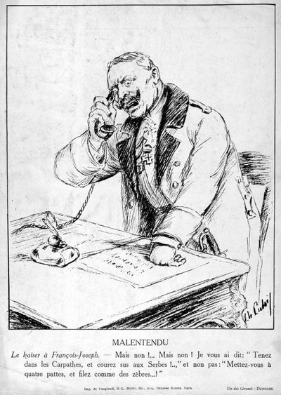 Missförstånd, karikatyrer av Guillaume II av Tyskland, 1915 av Unbekannt