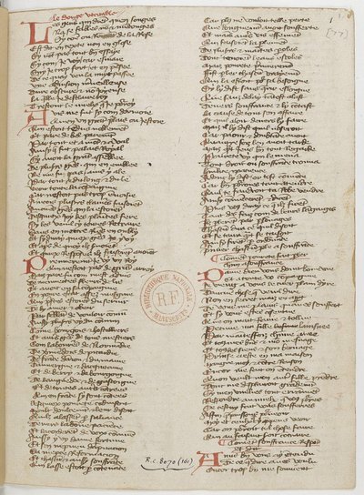 Menagier av Paris, en manuskriptsida, 1393 av Unbekannt