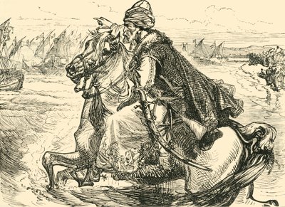 Mohammed II uppmuntrar sina sjömän, 1890. av Unbekannt