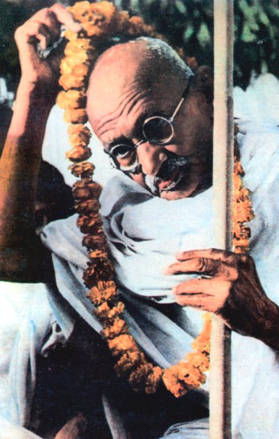Mohandas Karamchand Gandhi 1869-1948, indisk nationalistledare av Unbekannt