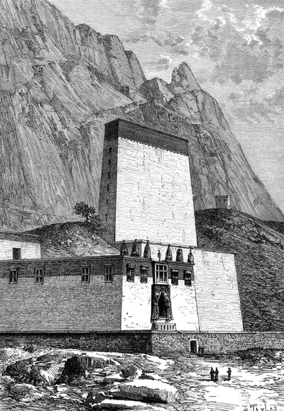 Klostret i Shigatze, Tibet, c1890 av Unbekannt