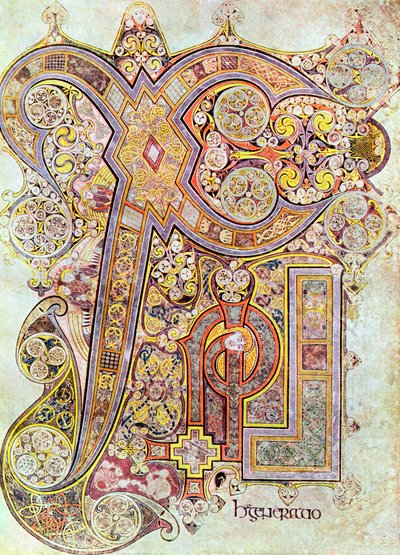 Monogramsida från Book of Kells Christi Autem Generatio, c800 av Unbekannt