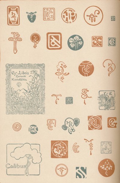 Monograms and Marks, c1890, 1905 av Unbekannt