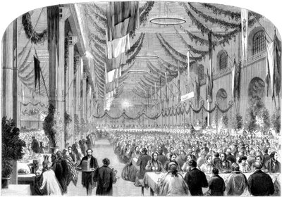 Monsterfestival för järnvägsanställda i Crewe, 1861 av Unbekannt
