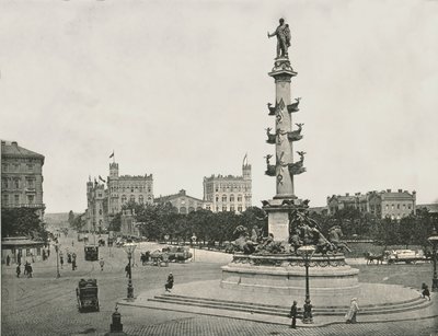 Monument till Wilhelm von Tegetthoff på Praterstern, Wien, Österrike, 1895. av Unbekannt