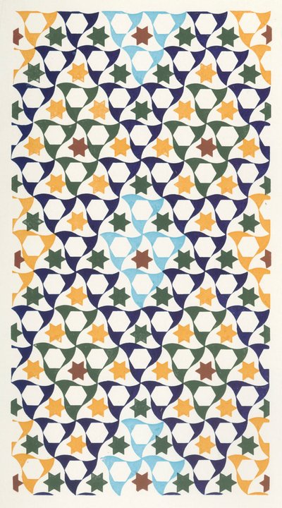 Mosaik från portiken i Generalife, 1907. av Unbekannt