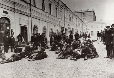 Hemlösa invånare i Moskva, Ryssland, c1904 av Unbekannt