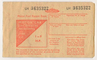Motorbränsleransoneringsbok, c1973 av Unbekannt