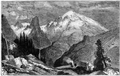 Mount Shasta, norra toppen av Sierra Nevada, Kalifornien, USA, c1870 av Unbekannt