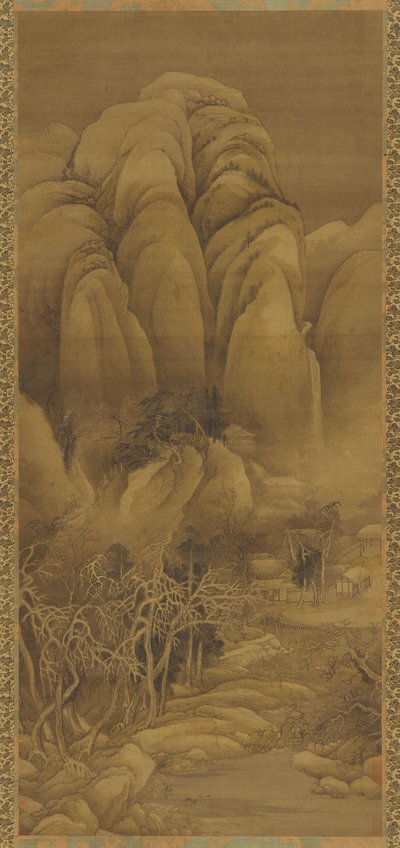 Bergshamlet efter Snow, Ming eller Qing dynastin, 1600-talet. av Unbekannt