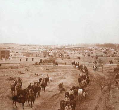Beridna soldater, Somme-Tourbe, norra Frankrike, c1914-c1918 av Unbekannt