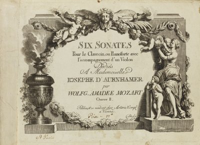Mozart: Sex sonater för cembalo eller pianoforte med violinackompanjemang tillägnad Mademo av Unbekannt