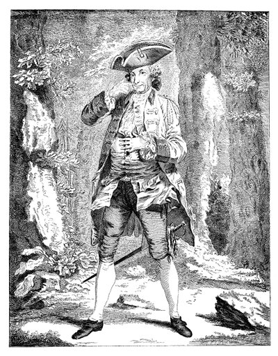 Mr Woodward i Mercutios karaktär, 1753 av Unbekannt