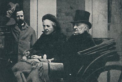 Herr och fru Gladstone körde genom Glasgow vid det allmänna valet 1892, 1900 av Unbekannt