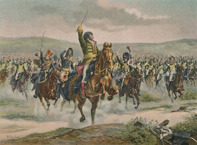 Murat som leder kavalleriet i Jena, 14 oktober 1806, 1896 av Unbekannt