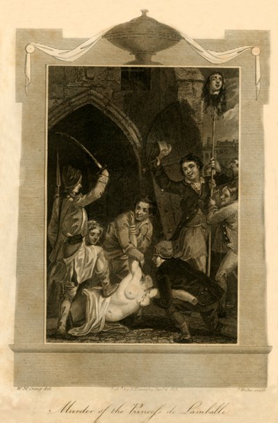 Mordet på prinsessan de Lamballe, 1792, 1816. av Unbekannt