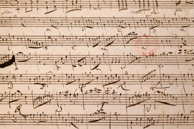 Musikpartitur, Wolfgang Amadeus Mozart, Paris, Frankrike av Unbekannt