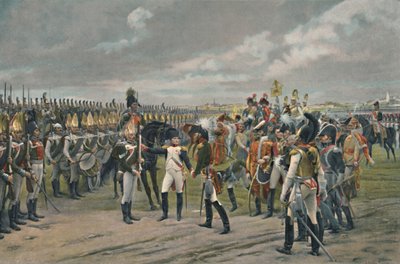 Napoleon dekorerar den ryska grenadjären i Tilsitt, 1807, 1896 av Unbekannt