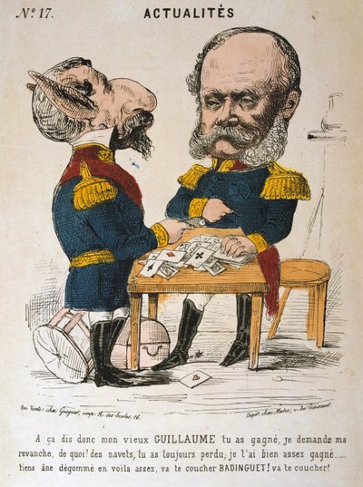 Napoleon III av Frankrike och Wilhelm I av Preussen, fransk-preussiska kriget, 1870-1871 av Unbekannt