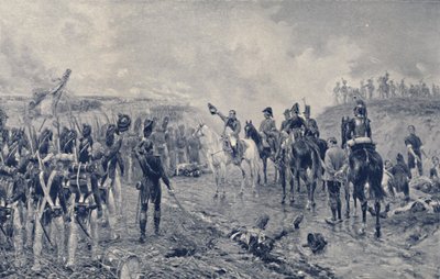 Napoleon och det gamla gardet före Waterloo, 1815, 1896 av Unbekannt